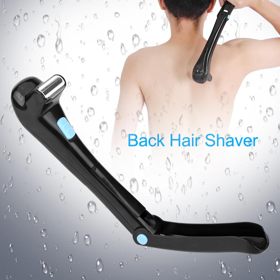 Electric Back Hair Shaver Do-it-yourself Cordless and Folding Battery-operated Back Hair Removal