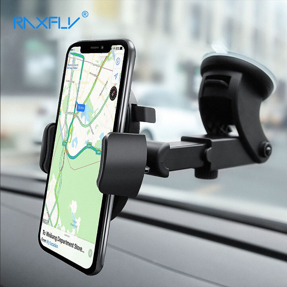 Automatically Locking Windshield Phone Holder, Universal Fit